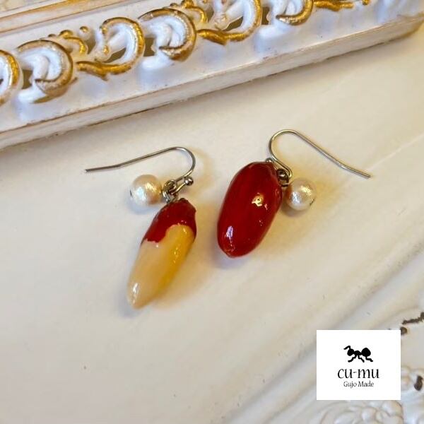 cu-mu クム 本物のピーナッツ 時を閉じ込めたピアス ♯02 PN-002