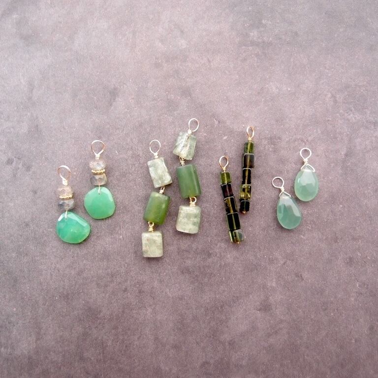 Charm Assortment/Earrings & Necklace【Green】チャームセット