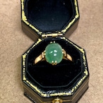 【昭和レトロな18金リング（翡翠）】k18 Japanese Traditional ring