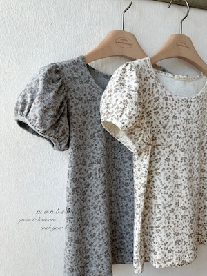 送料無料【予約】adult)puff flower T /monbebe