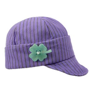 [thenewyouthpark] Purple Striped Clover Hairpin Hat
