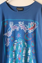 Marimekko blue Christmas dress t-shirt
