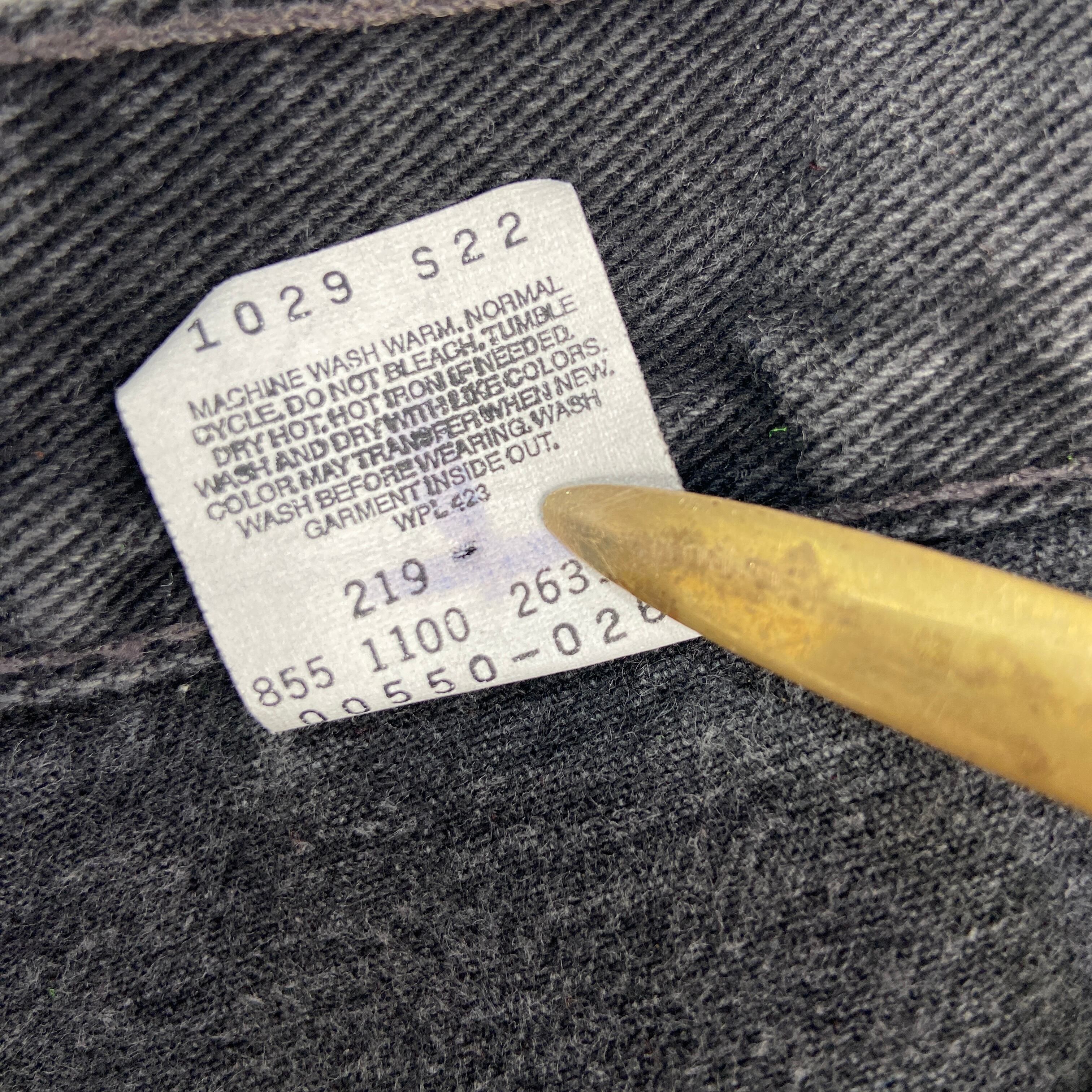 送料無料』90s Levi's 550 ブラックデニムパンツ 後染 スミクロ W34L32