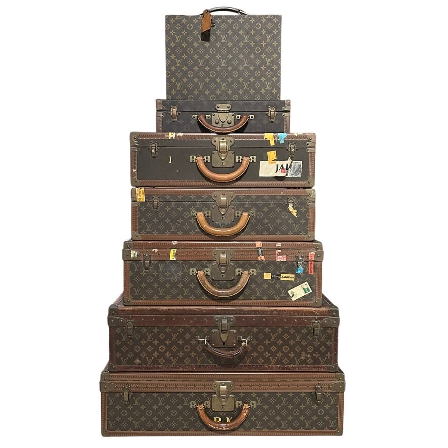 Ultra Rare◇Louis Vuitton Trunk Case Tower 7-Tier Arzelle Bisten President Kotoville Monogram