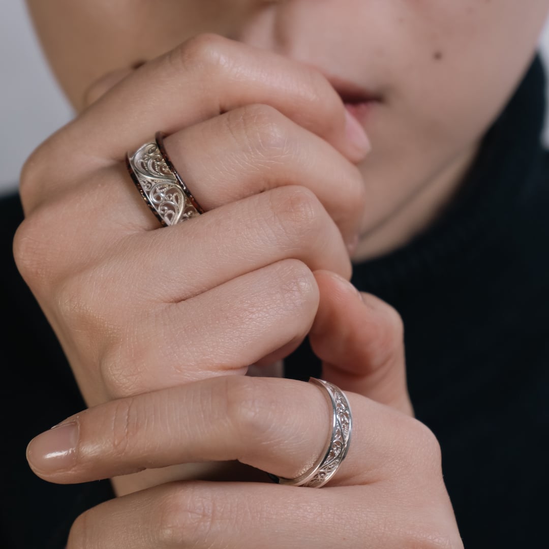 銀線細工 × 漆リング 朱金 【-shukin-】 純銀リング 朱金 -shukin-】銀線×漆リング | KRAFT DORF