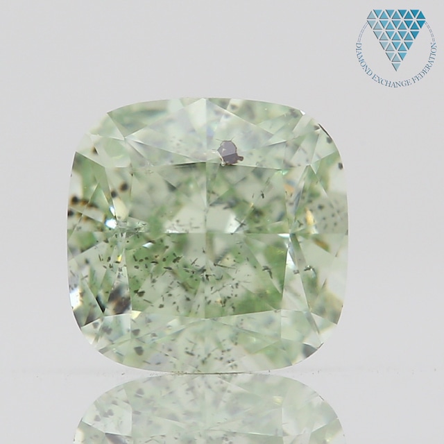 0.49 ct FANCY INTENSE YELLOWISH GREEN I1 CUSHION GIA 天然  ダイヤモンド ルース