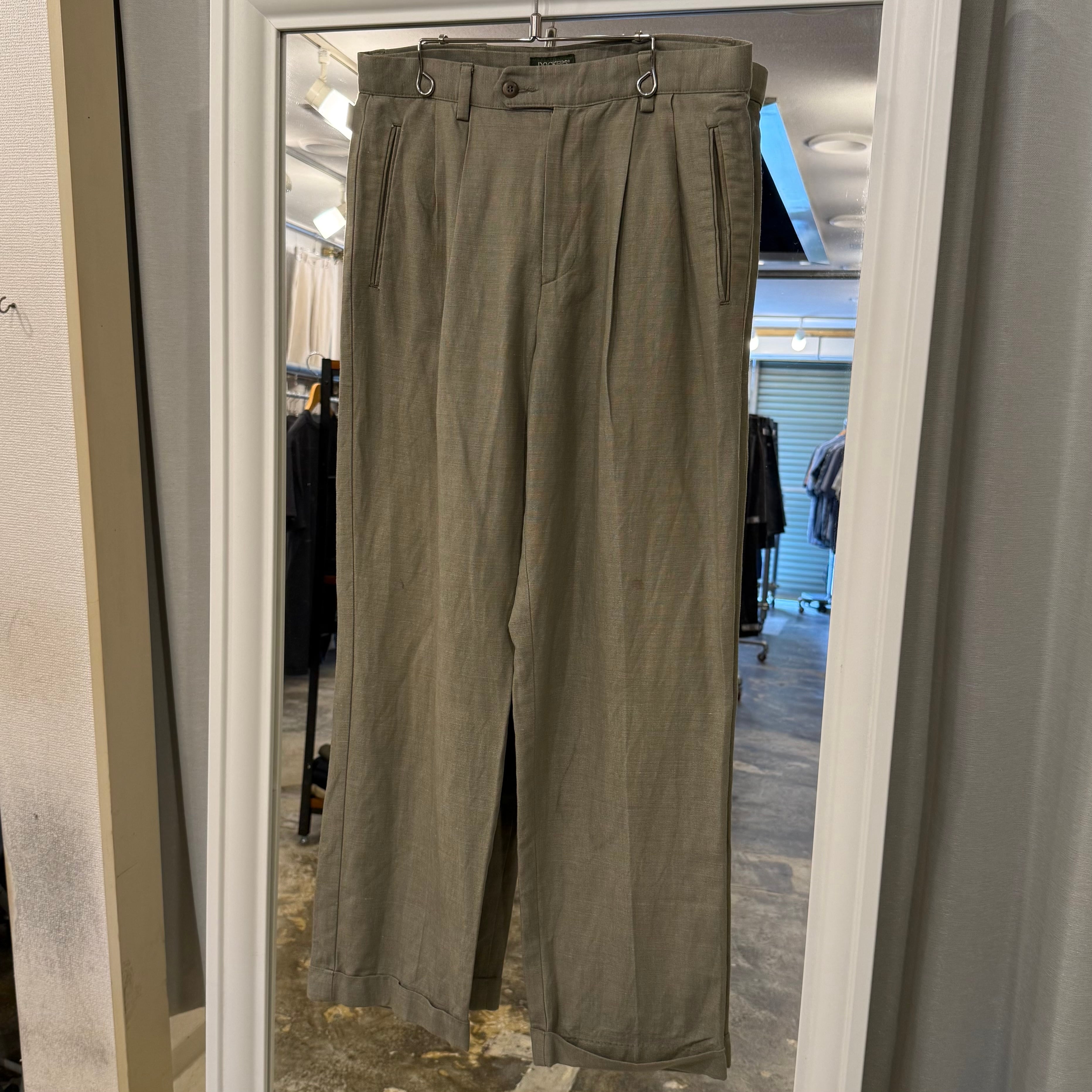 パンツ DOKERS 00s linen cotton slacks カラー勝ち】00's Dockers Cotton Linen Slacks | spike osu