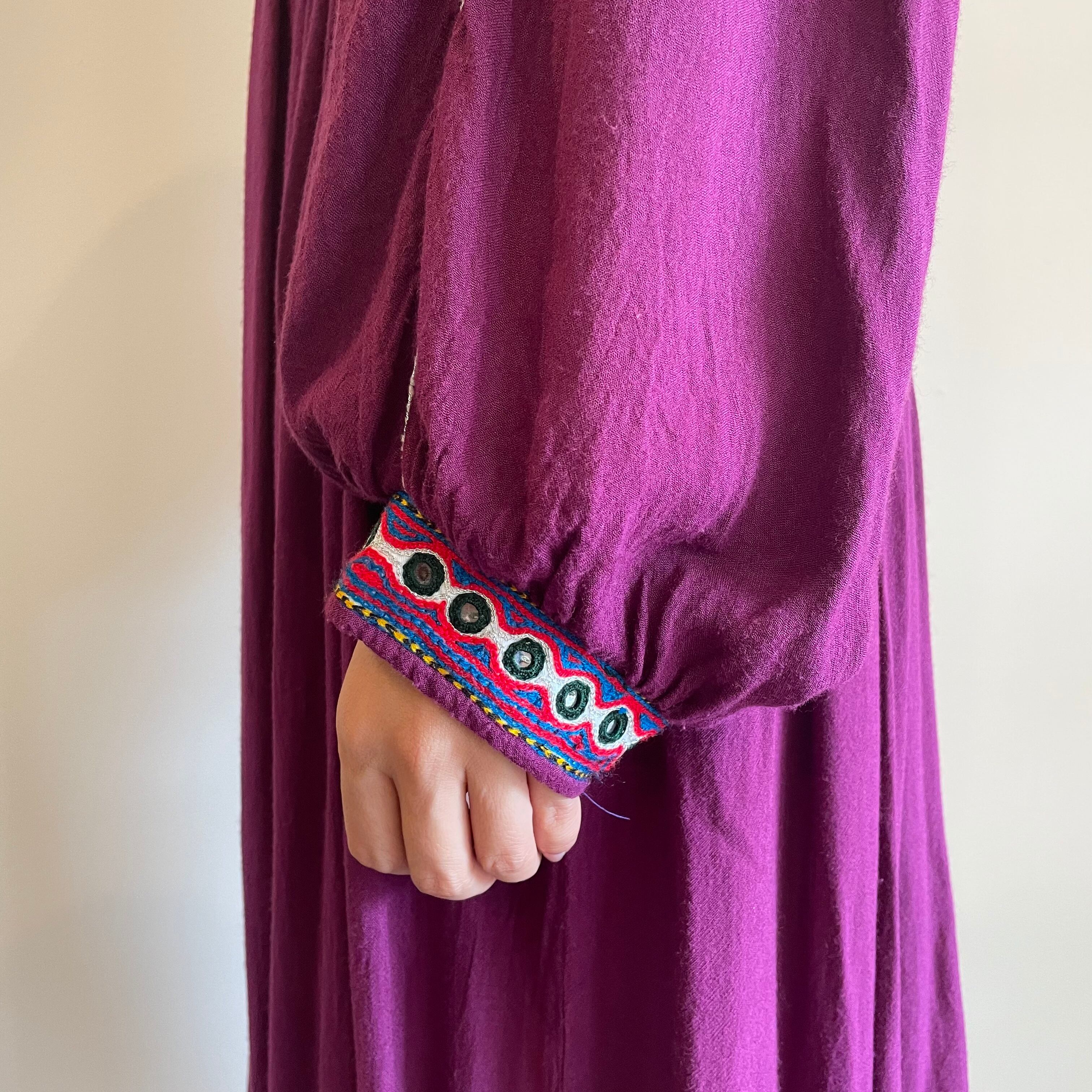 刺繍 ワンピース インド ミラーワーク | Monique vintagestore 古着の 