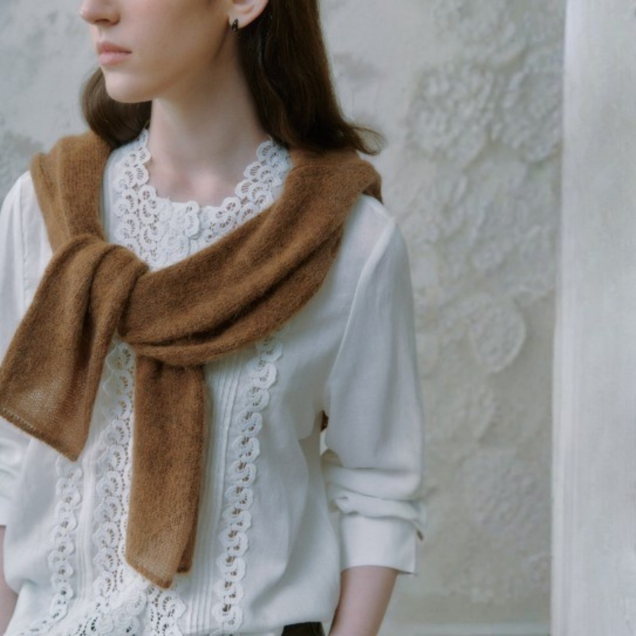 Blanc Voile Lace Blouse F0529