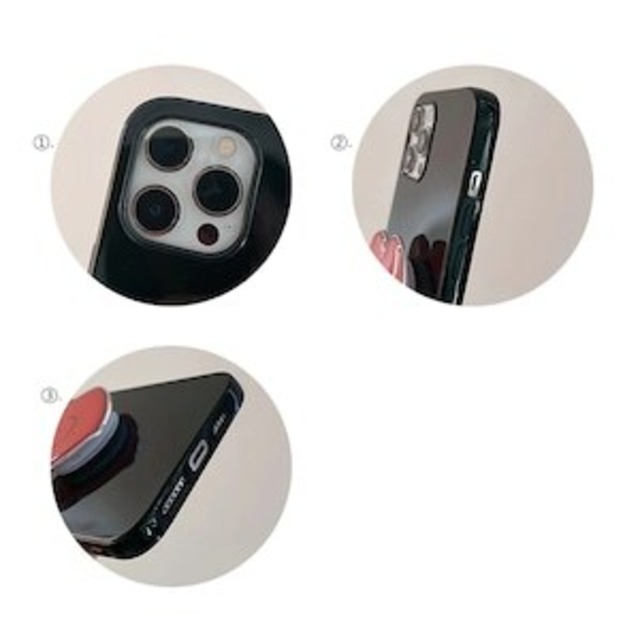 iPhoneケース iPhone13 iPhone12 ハート グリップ付 手書き風 赤 ハート にこちゃん かわいい ポップカ ジュアル 1043