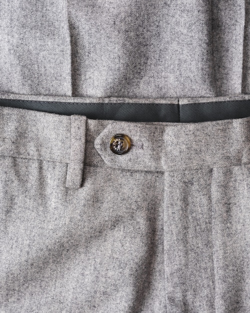 [1990s- ] "Loro Piana" Pure Virgin Wool Flannel Trousers (Made in Italy)