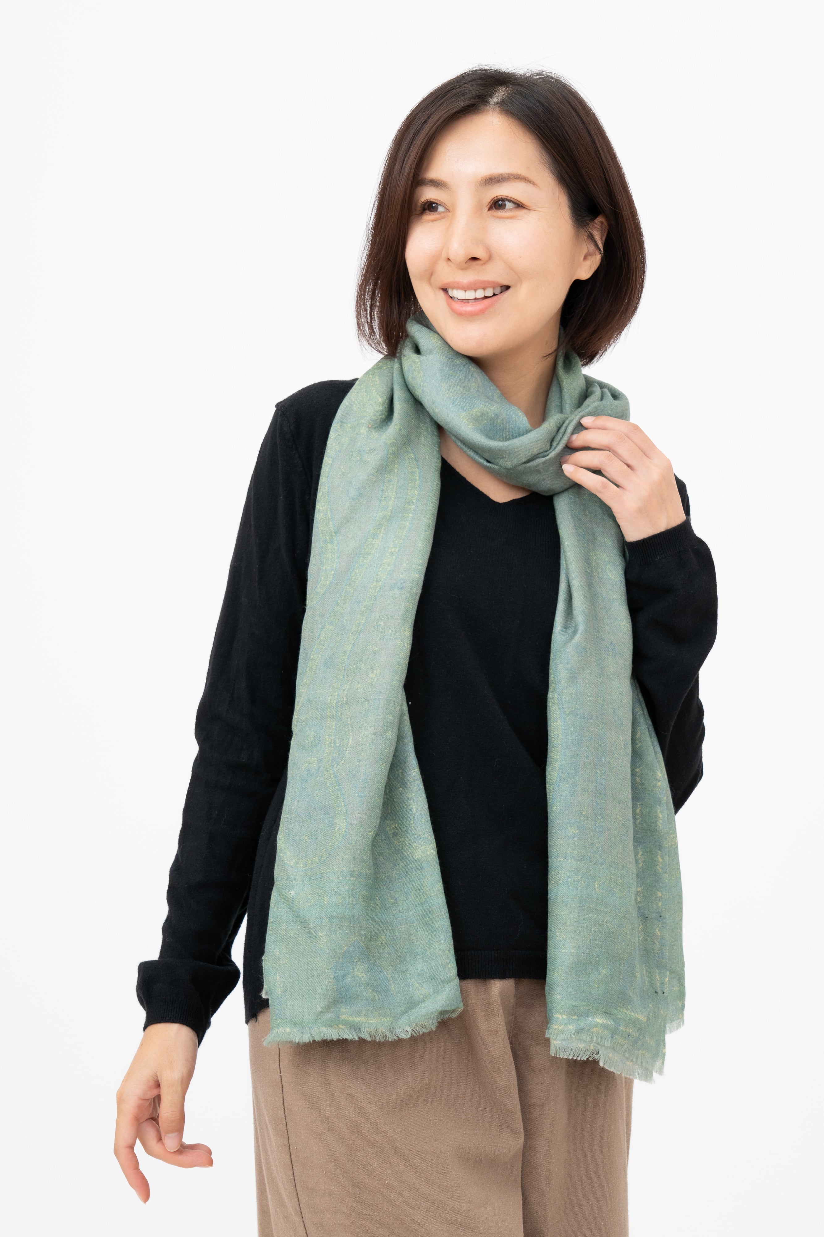 グリーン系 | カシミヤストール専門店 田中久｜カシミヤのある生活をお