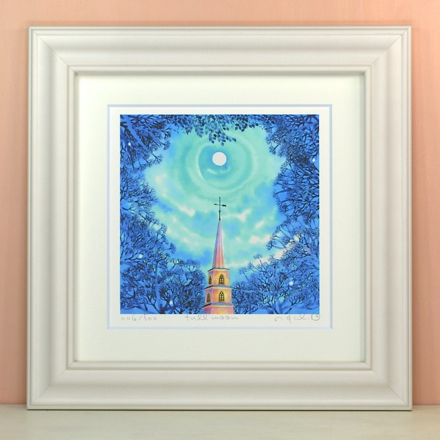 栗乃木ハルミ「full moon」 cタイプ　                                                              絵画・ 額入りアート