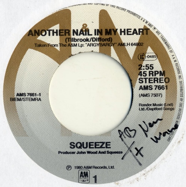 SQUEEZE Another Nail In My Heart 7" urban enemy