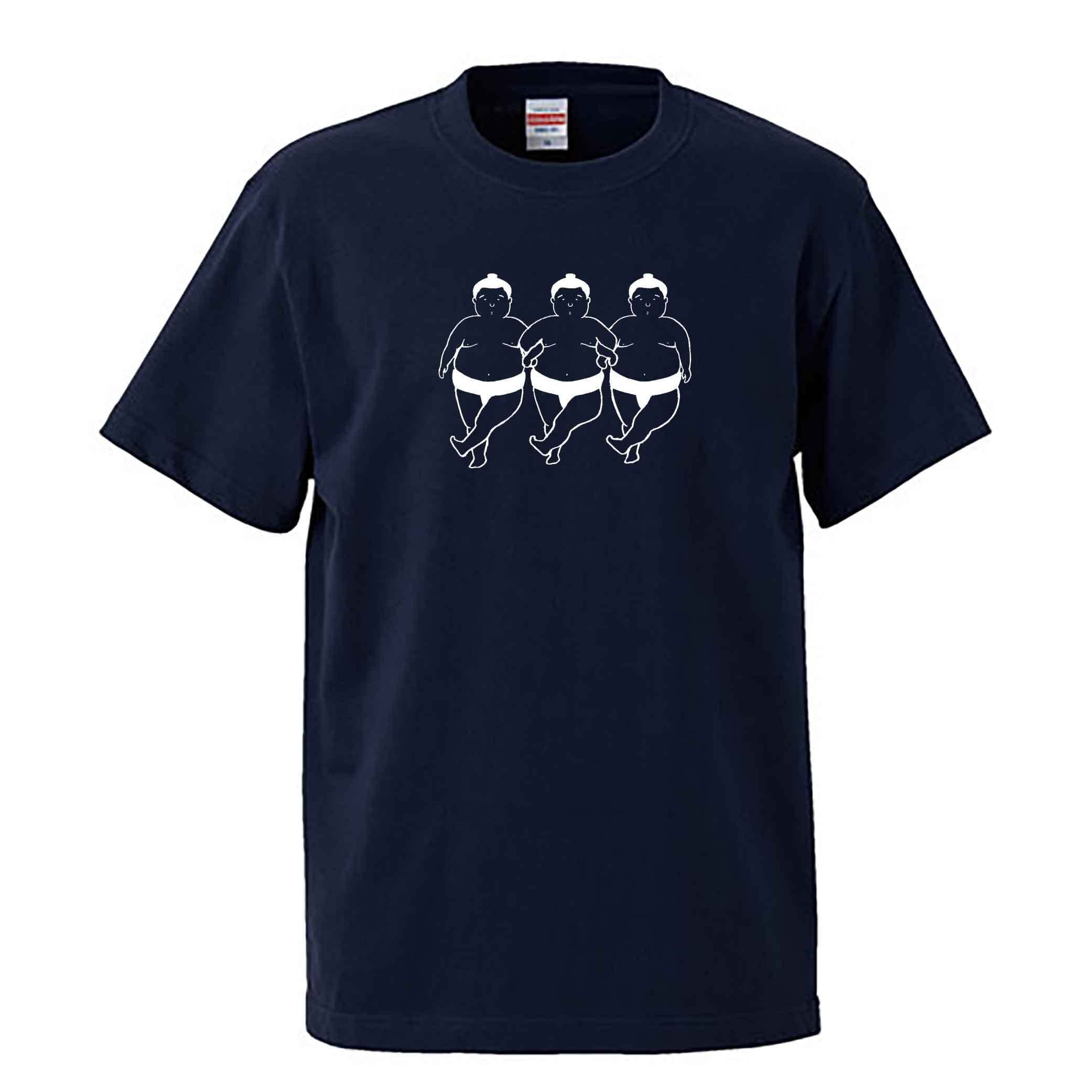 ３人相撲 / Tシャツ / すずきたまみ /  -BLACK / SUMI / NAVY-