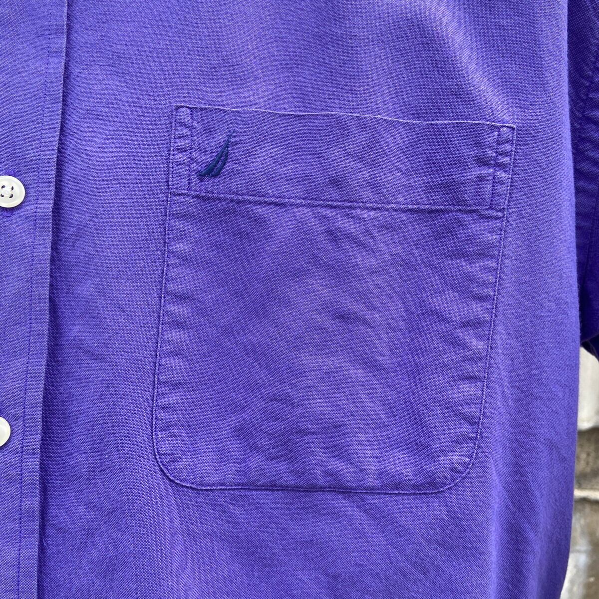 NAUTICA ノーティカ ワンポイントロゴ 刺繍 長袖 ボタンダウンシャツ