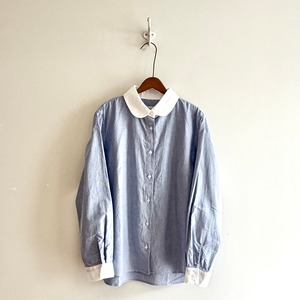 C53123【Sophia】Oxford Round Collar Shirt
