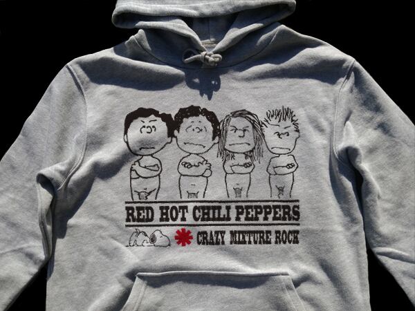 レッチリ＆スヌーピー RHCP＆SNOP グレー パーカー 選べる5サイズ S,M