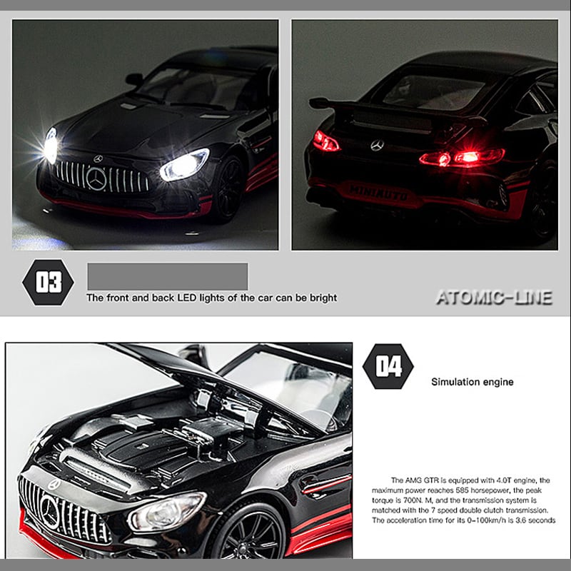 1/18 メルセデスベンツ AMG GT R ダイキャスト ライト サウンド付