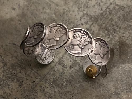 Button Works ボタンワークス Mercury Dime Coin Bangle-L