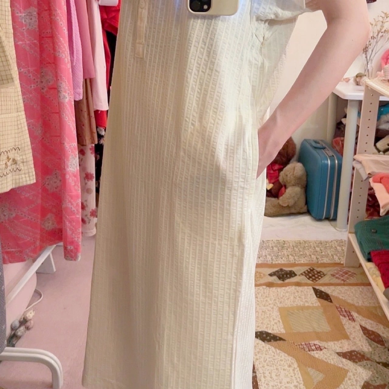 flower pocket neglige one-piece