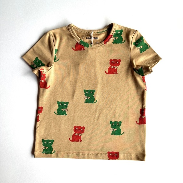 mini rodini Cats AOP S/S T-Shirt【92-122cm】