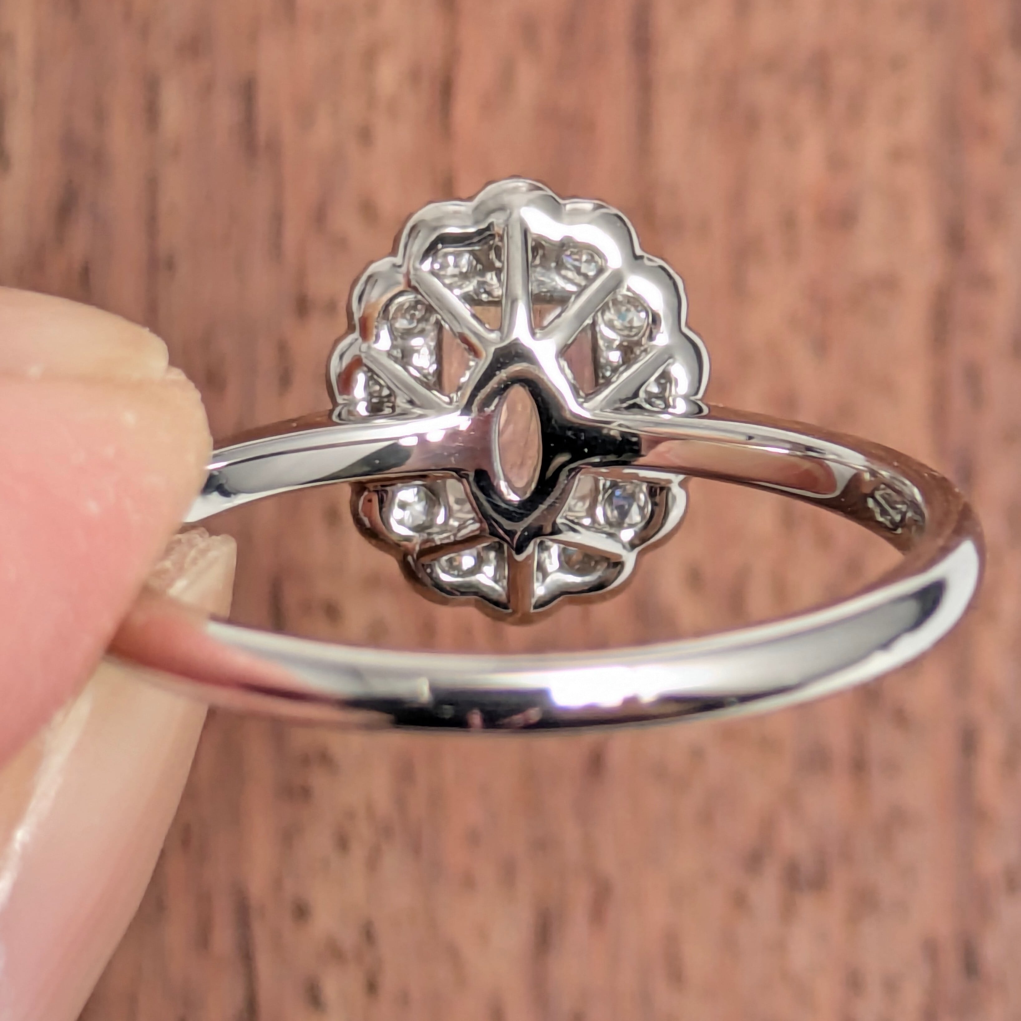 Pt950ウォーターオパールリング メキシコ産 ウォーターオパール 0.740