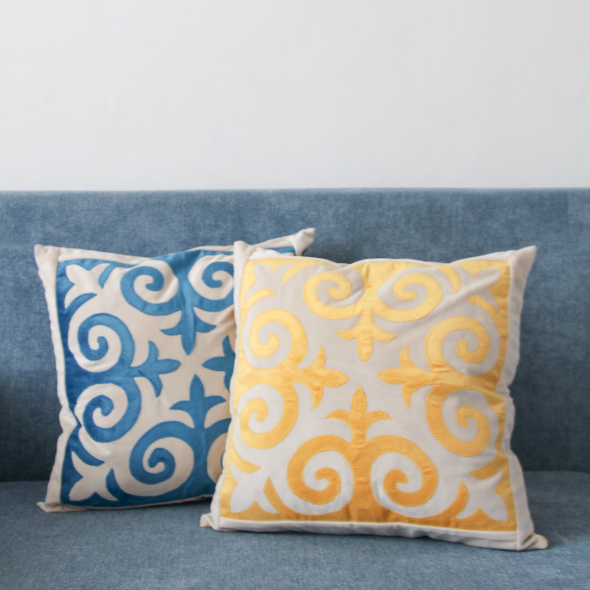 2月下旬再販予定！】キルギス もっちりクッションカバー 黄色 45cm