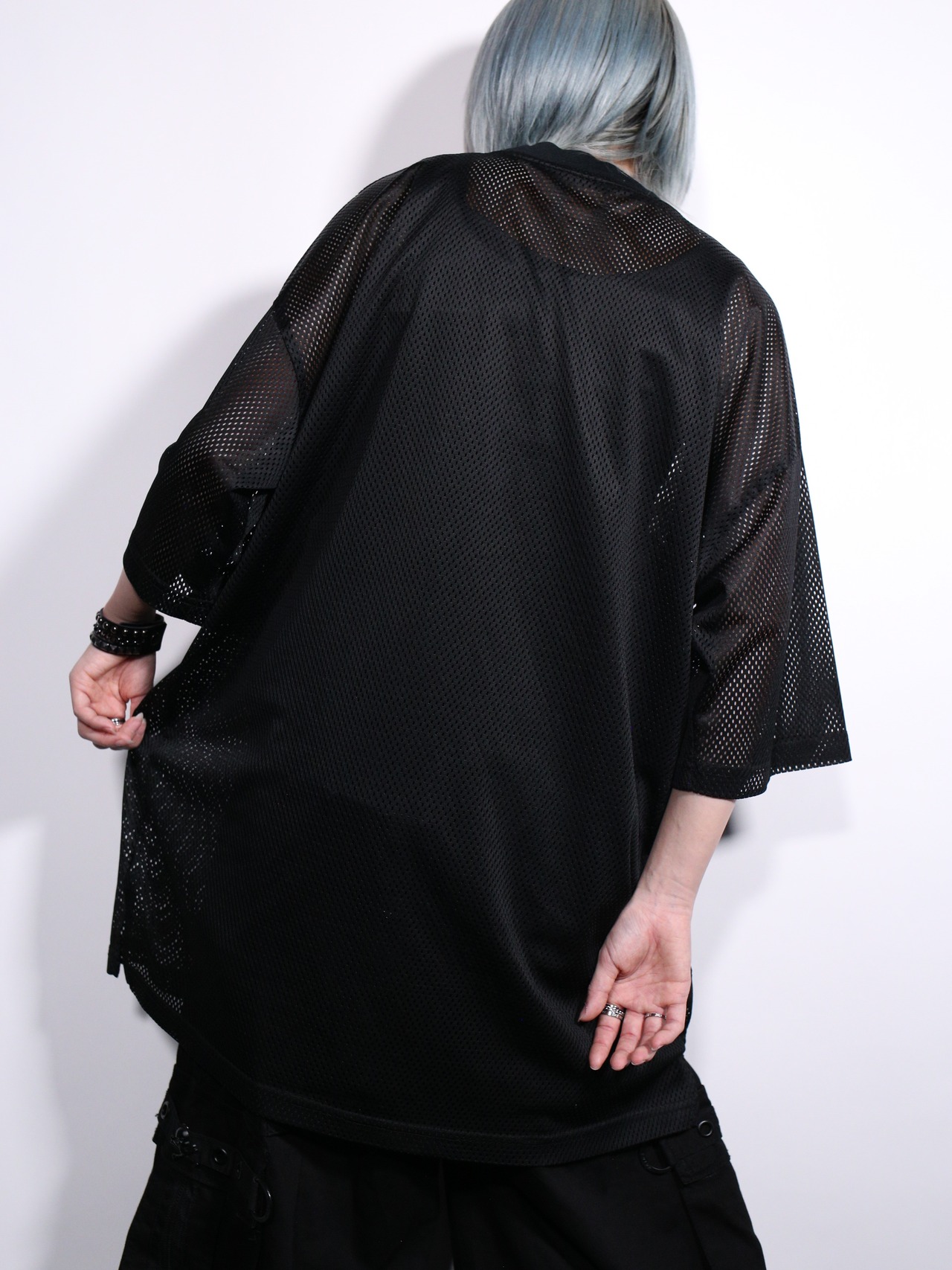 "刺繍" fat boy design mesh s/s tee - 6