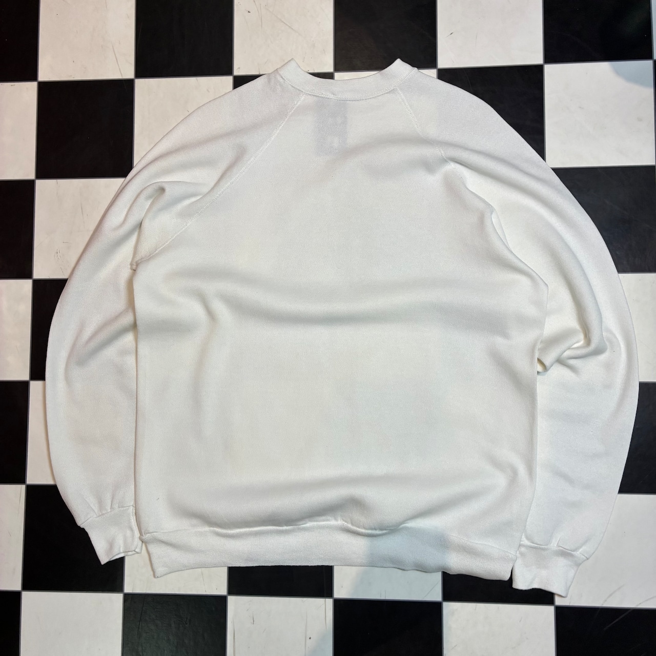 80s Vintage ラグランスウェット ブチギレわんちゃん ファック