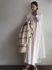 A HOPE HEMP | 単糸天竺《ヘンプ × コットン》 DROP SHOLDER LOOSE OPドロップショルダー ルーズ ワンピース