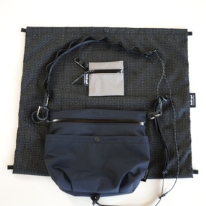 sacoche × SACOCHE / highcount OX 3layer black × waterproof high count 30D nylon / kasuri black