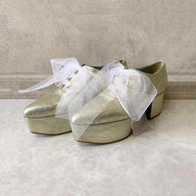 ※受注生産 oxford shoes / Organdy / GOLD＆SILVER【pays des fees】