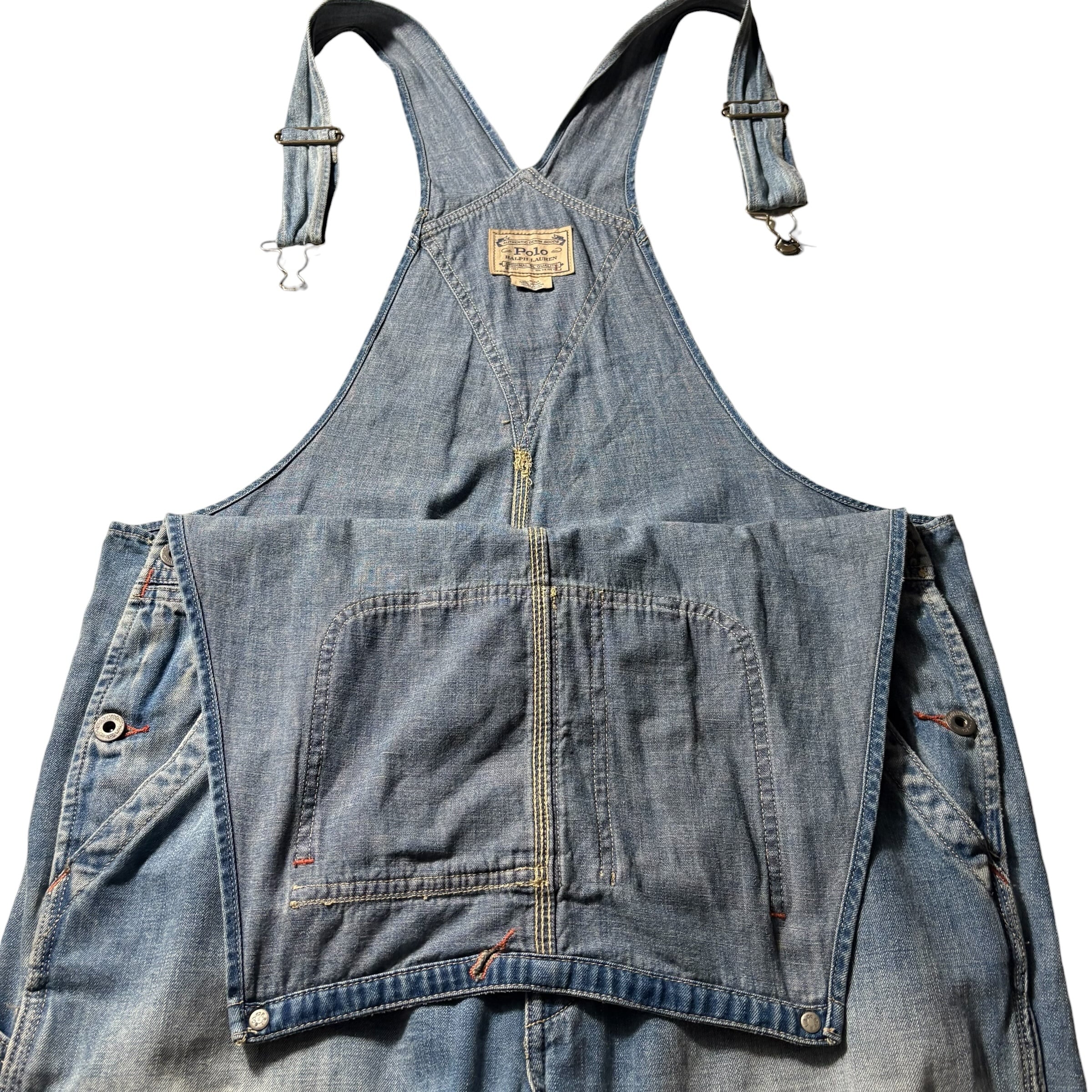 POLO RALPH LAUREN repaired denim overalls | NOIR ONLINE