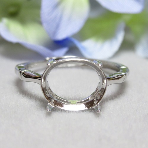 10×8㎜ 横向き バンブー S925 リング台 SV