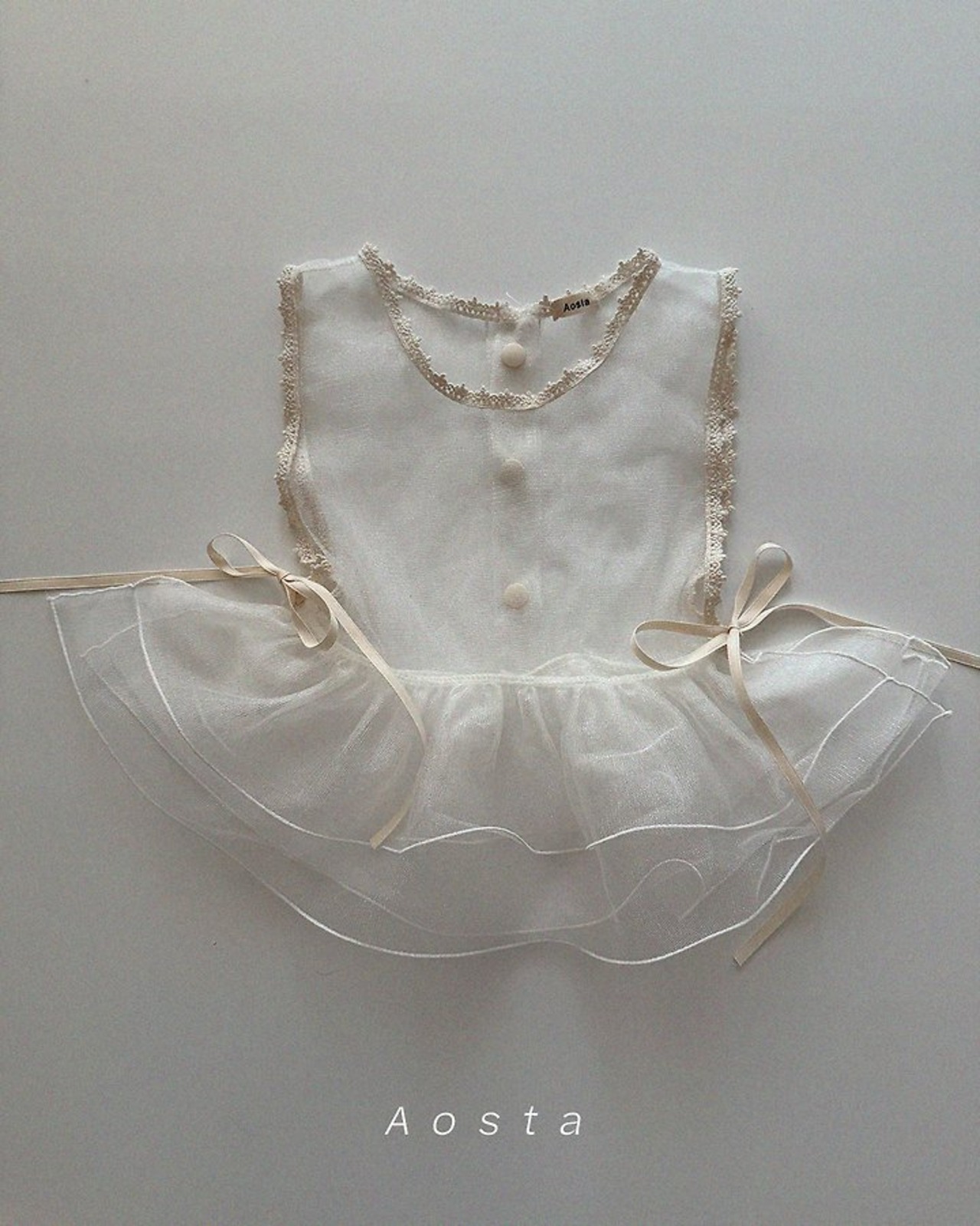 [Aosta] Lace Simple Vest / [아오스타] 레이스심플베스트