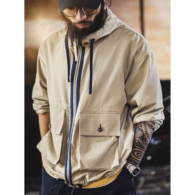 Front pocket design jacket P662