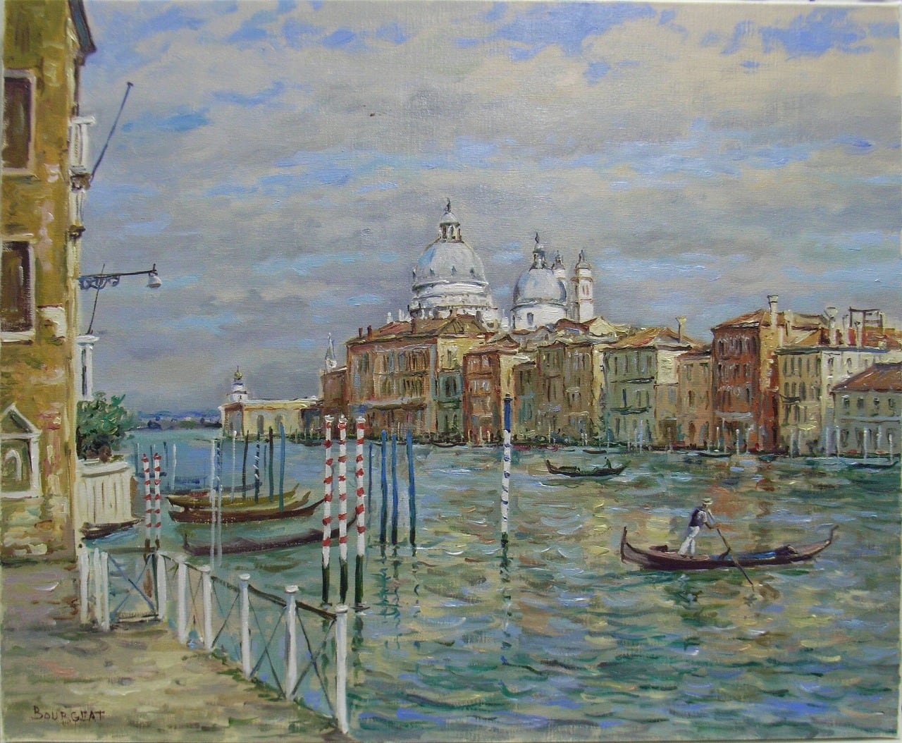 *イタリア*ベニスの運河*大型油絵* ベニスの大運河 | grand canal a Venise | Gallery Enatsu 江夏