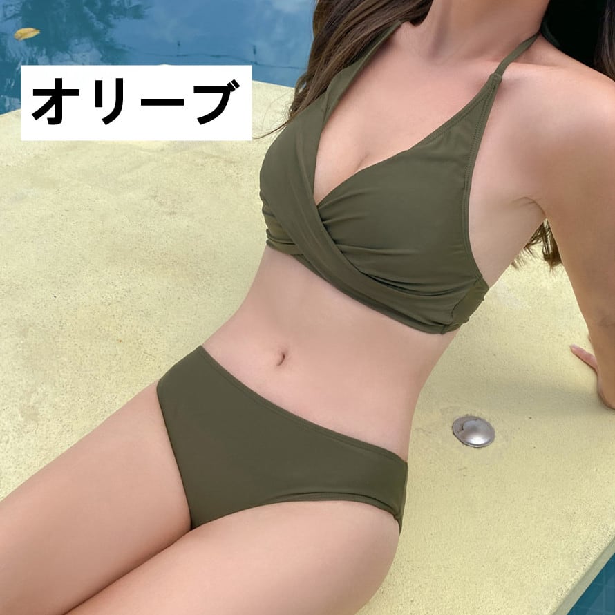 韓国風ビキニ 胸寄せ オトナ女子 盛れる 2024新作 セパレーツビキニ