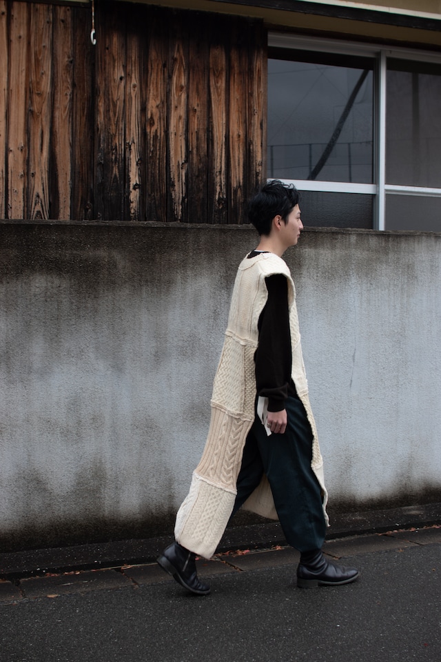 physis original remake knit long vest