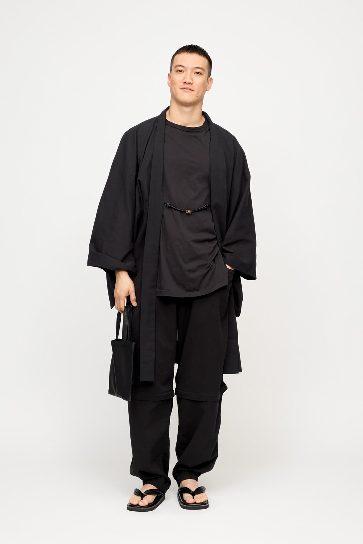 羽織 / Y. & SONS × NEAT / Wool Poplin / BLACK | Y. & SONS ONLINE STORE