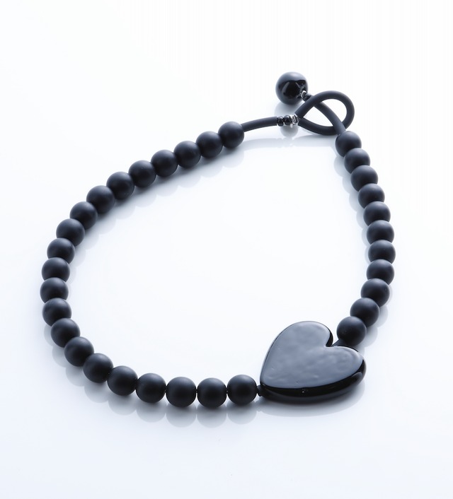 【Cuore(クオーレ)】 ネックレス (ブラック&マットブラック)