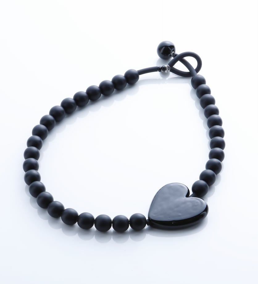 【Cuore(クオーレ)】 ネックレス (ブラック&マットブラック)