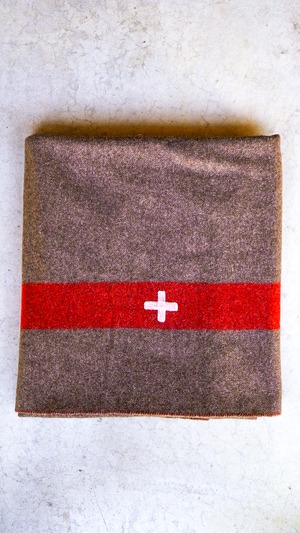 【1944】スイス軍 ミリタリー ウール ブランケット 《Swiss Army 実物 ヴィンテージ》