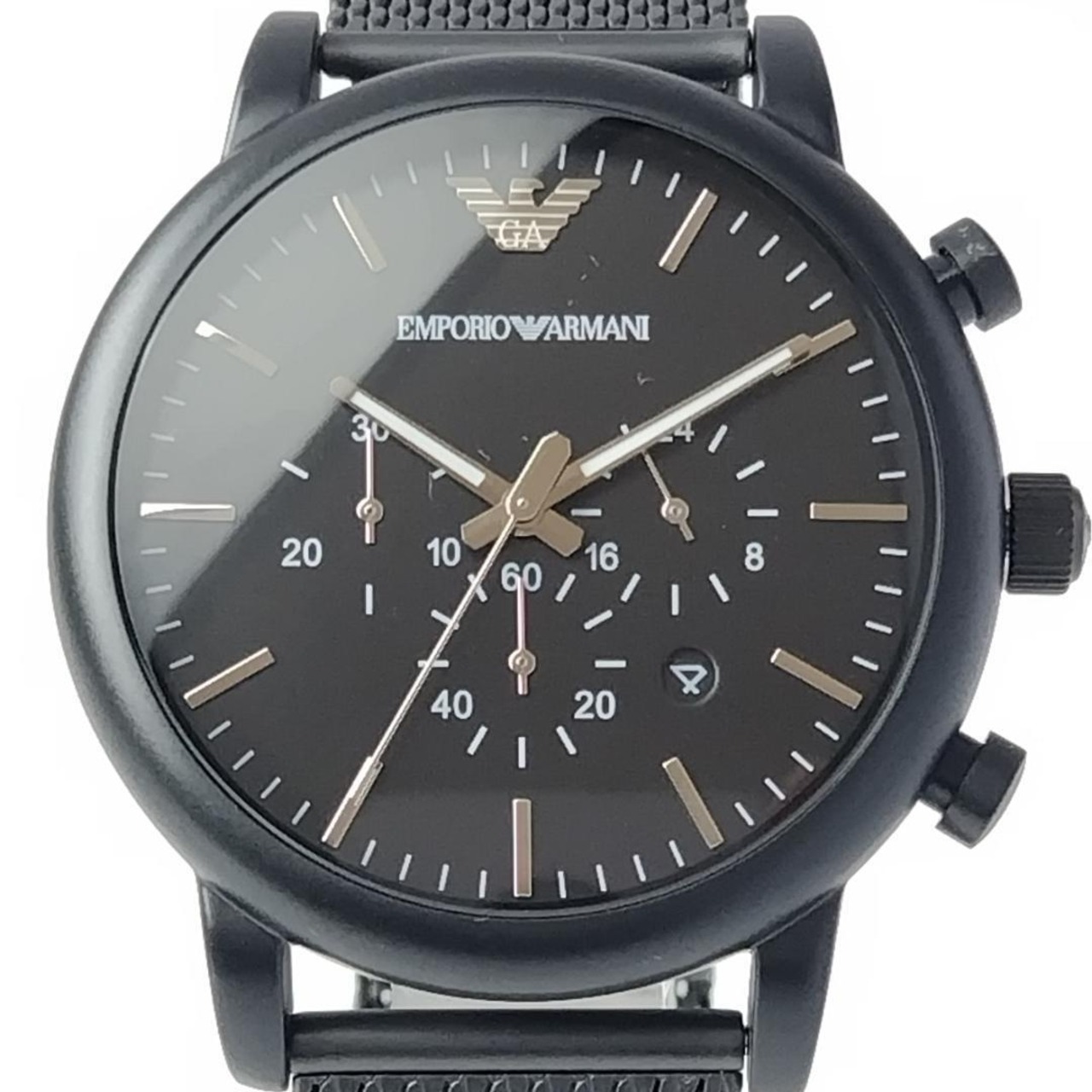 Emporio Armani AR1968 メッシュベルトブラック新品エンポリオ 