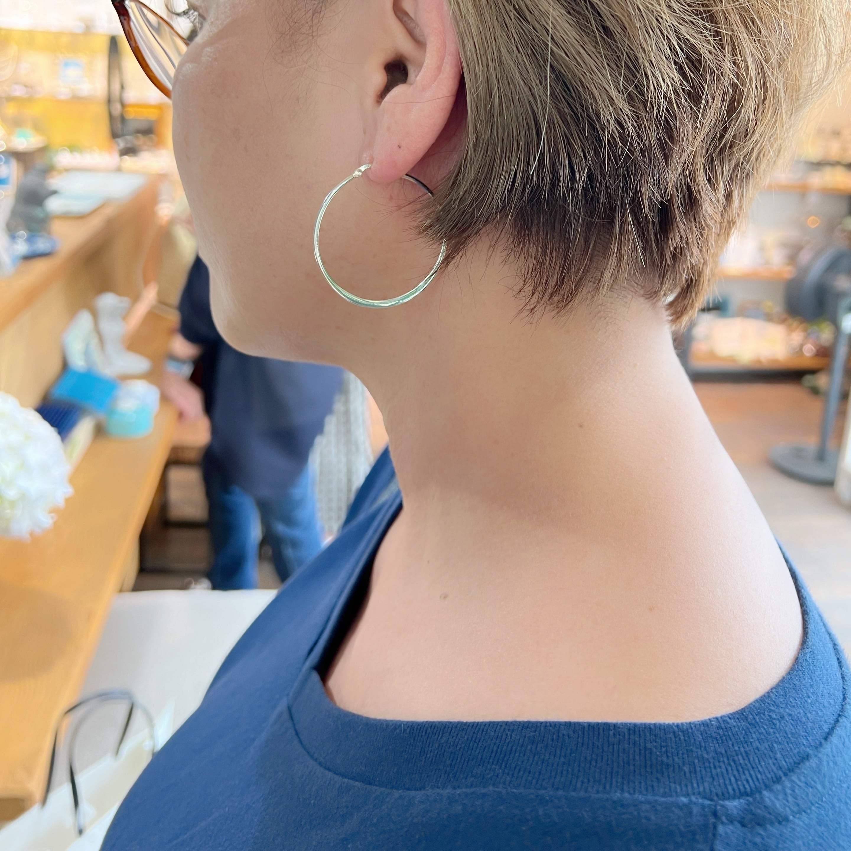 ビッグ フラット フープ ピアス 直径4cm | 【公式通販】鎌倉のシルバー