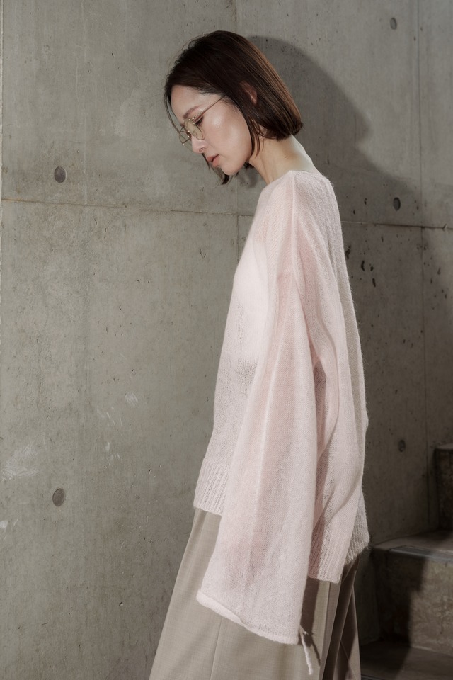 sheer mohair knit(pink)ご注文から1週間前後で発送