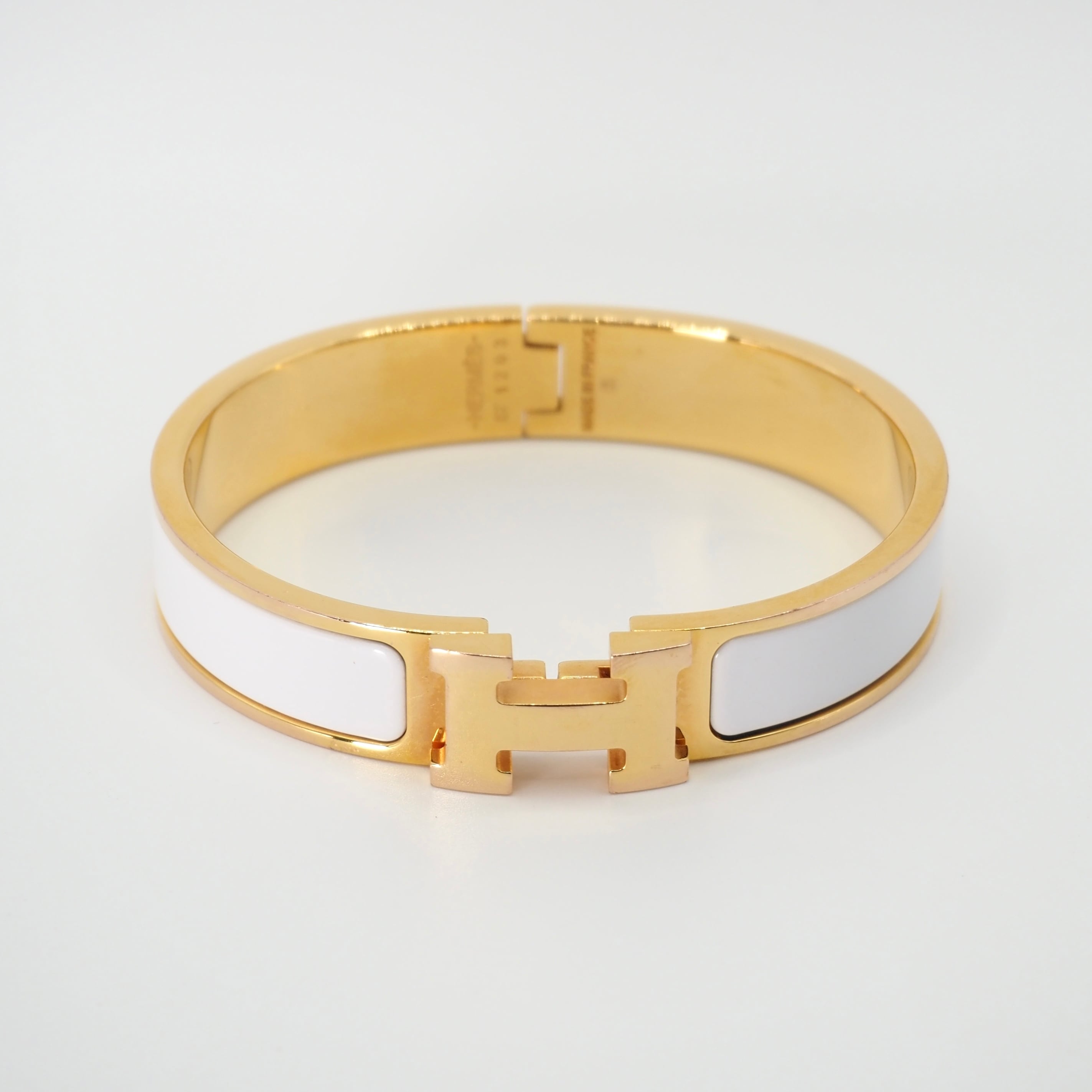 【現行品】HERMES エナメルブレスレット クリックH エルメス