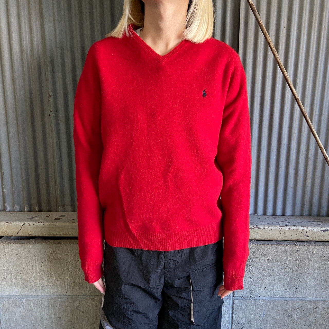 Polo by Ralph Lauren オールドラルフローレン Vネック ウールニット 