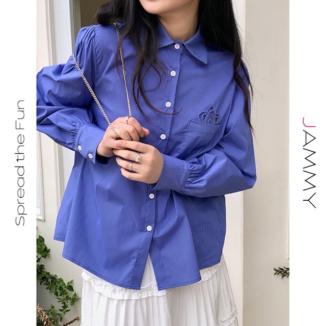 design floral pocket shirt J00078